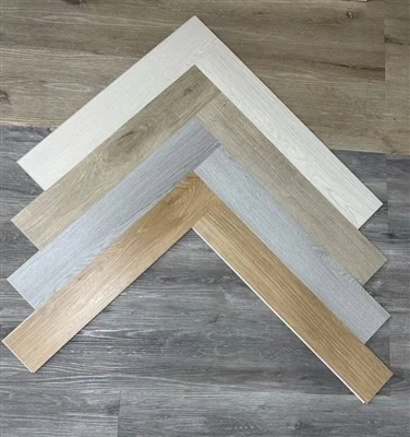 Herringbone SPC Flooring Adds Color To The Space.