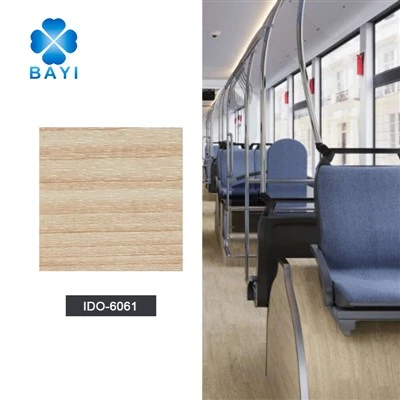 Wood Effect Safety Vinyl Bus Flooring