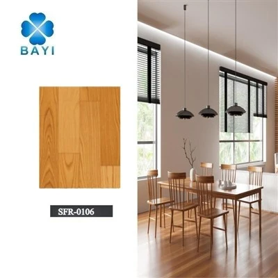 Wood Residential Laminate PVC Roll Flooring